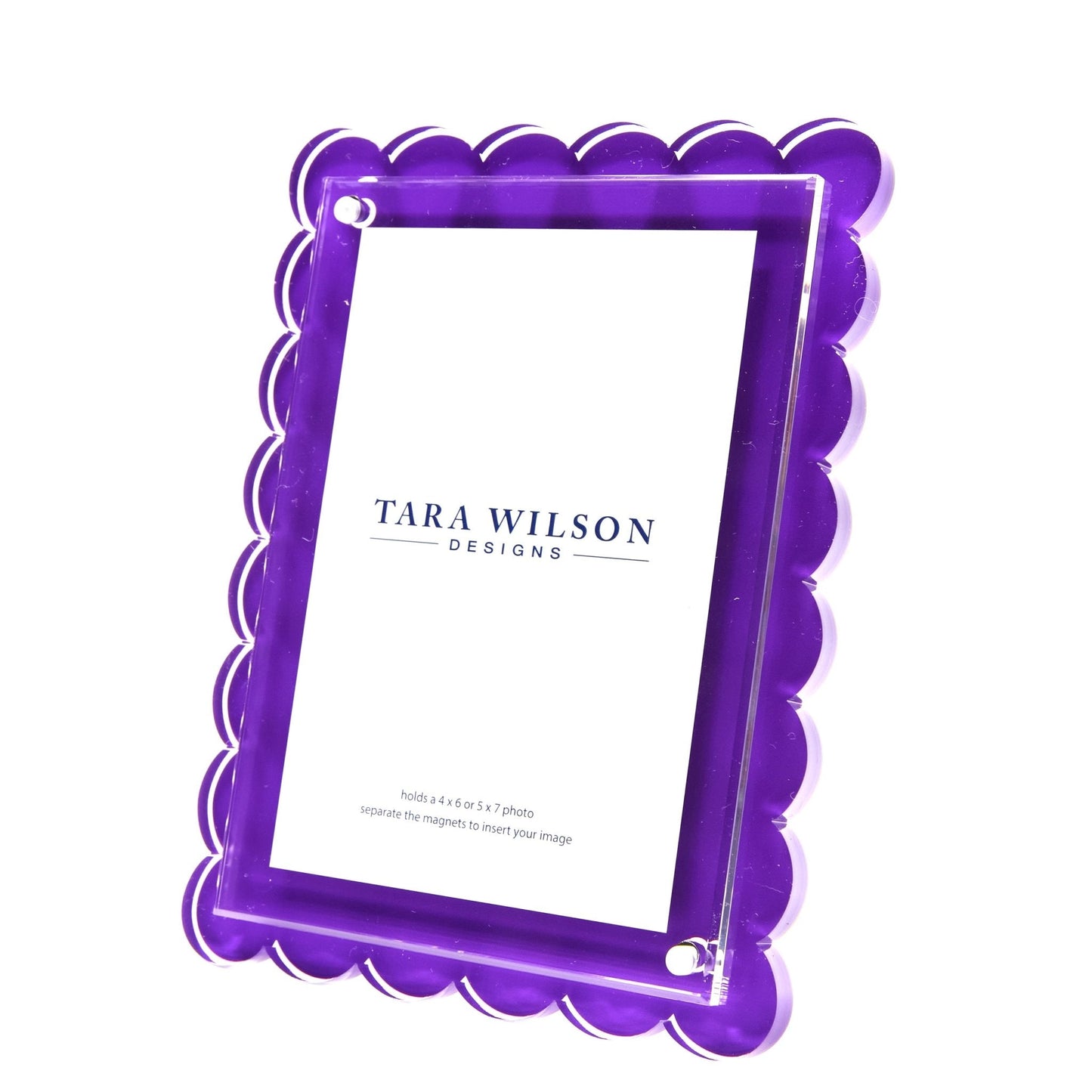 Purple Acrylic Scallop Frame