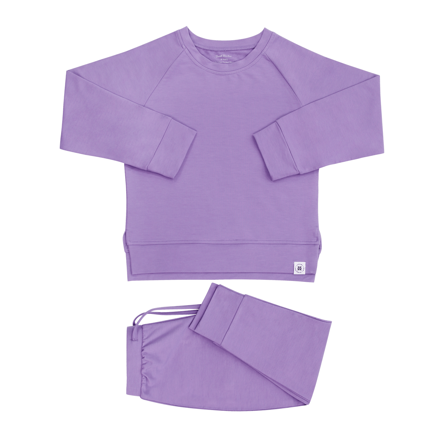 Purple Lily Crew Neck Jogger Set