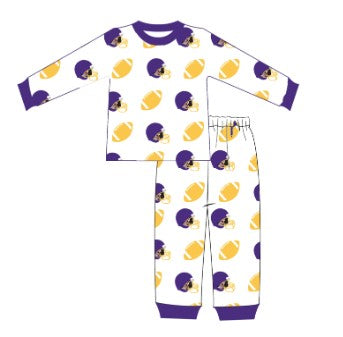 Football Fever Purple and Gold Pajamas