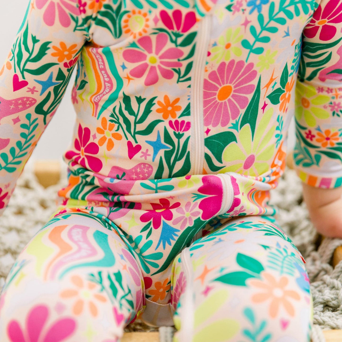 The Second-Skin Footless Romper | Rainbow Daisy Babe - 2T