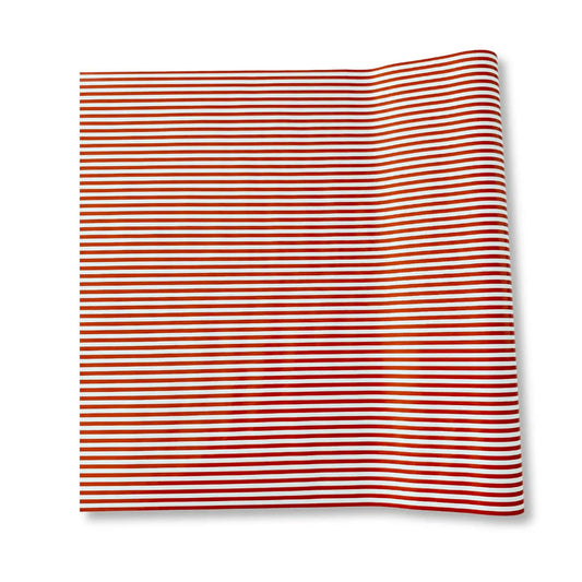 Red Striped Paper Table Runner – 19.5” x 150” | Disposable Party Table Décor