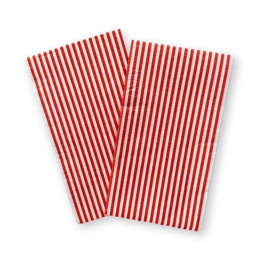 Red & White Candy Stripe Guest Napkins (24pcs)