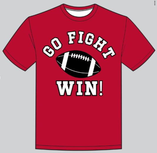 Go, Fight, Win Red And Black Modal Shirt