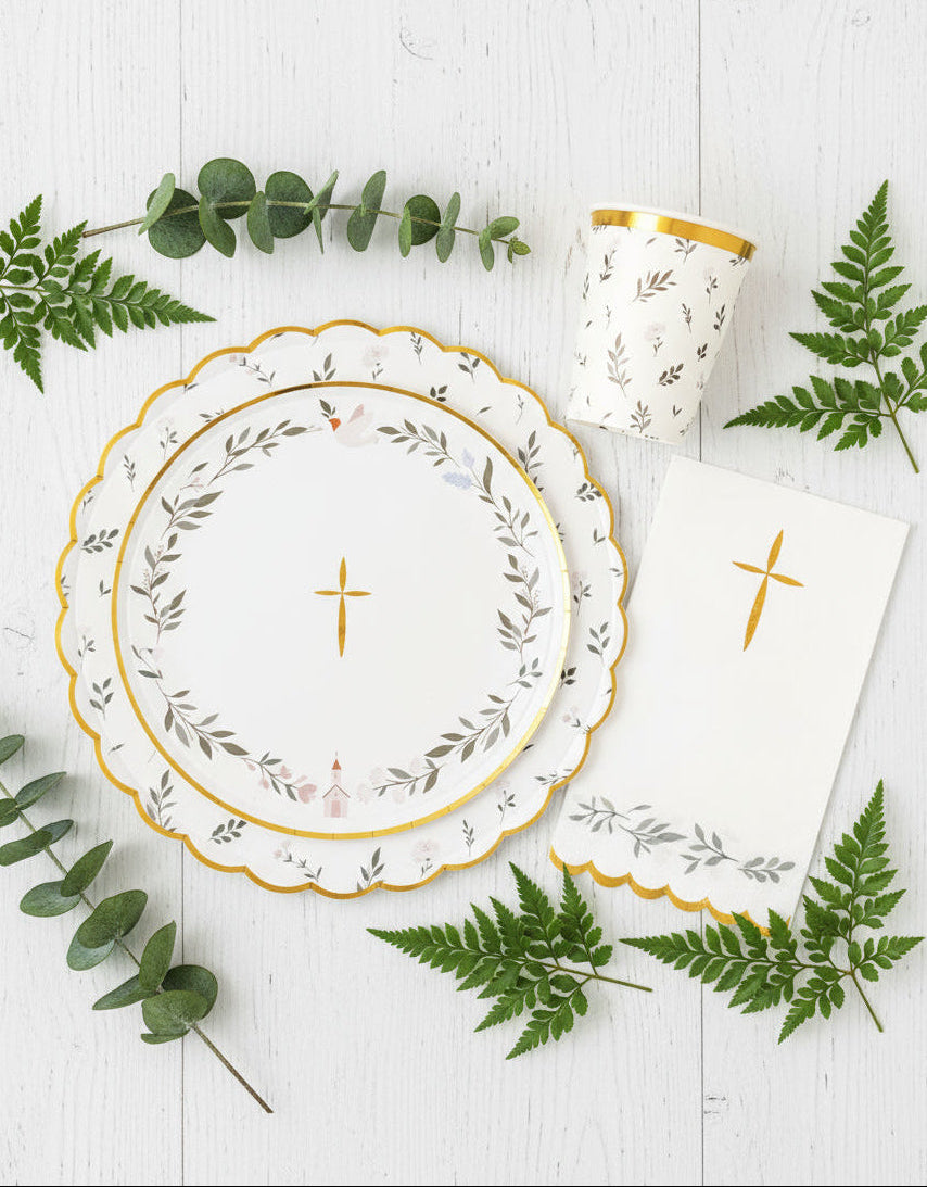Religious Eucalyptus Luncheon Napkins  (Set of 16)