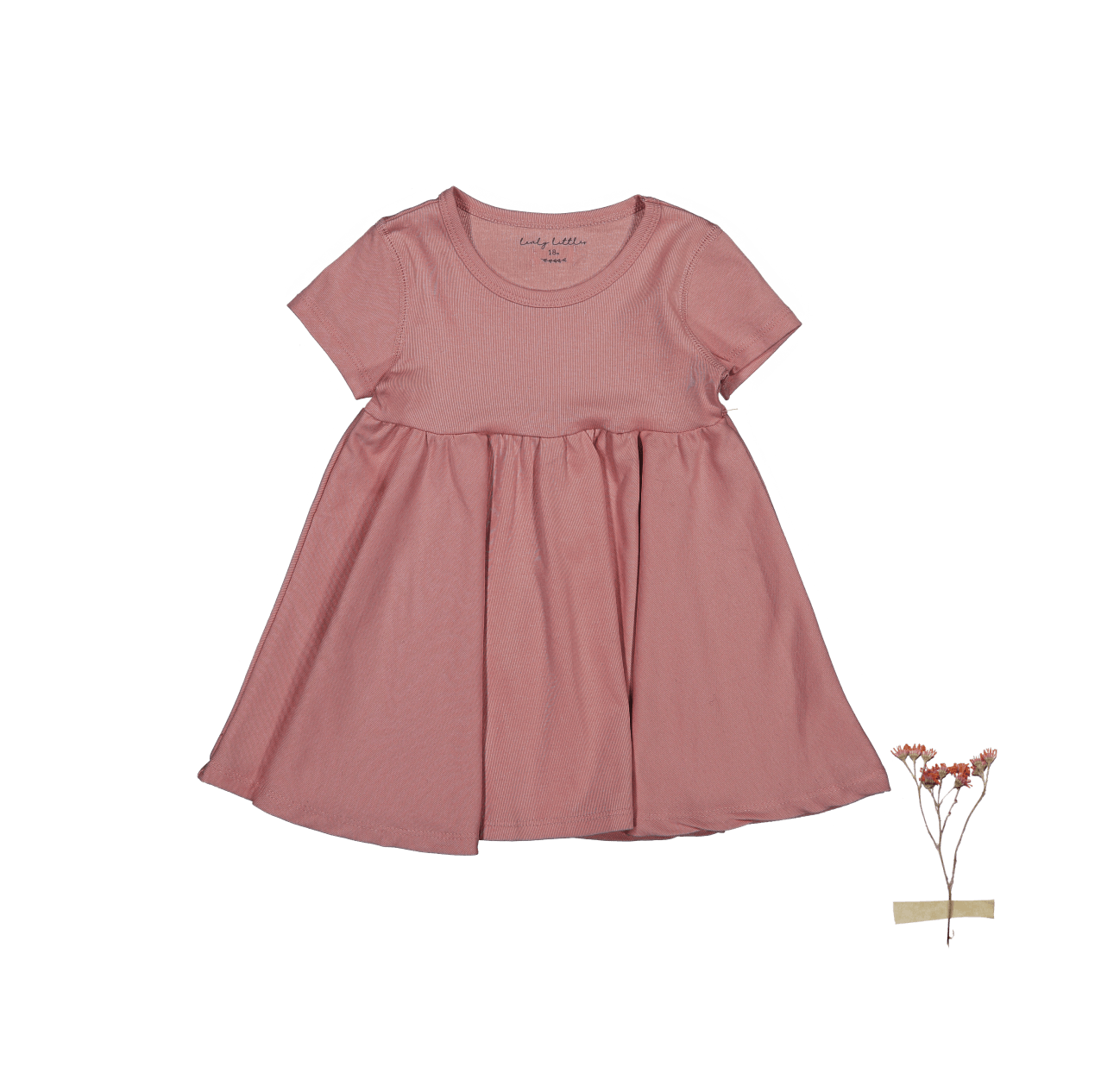 The Short Sleeve Dress - Rosewood