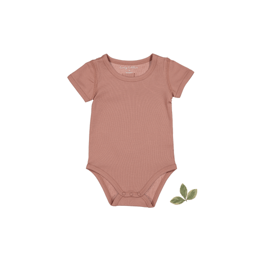 The Short Sleeve Onesie - Rosewood