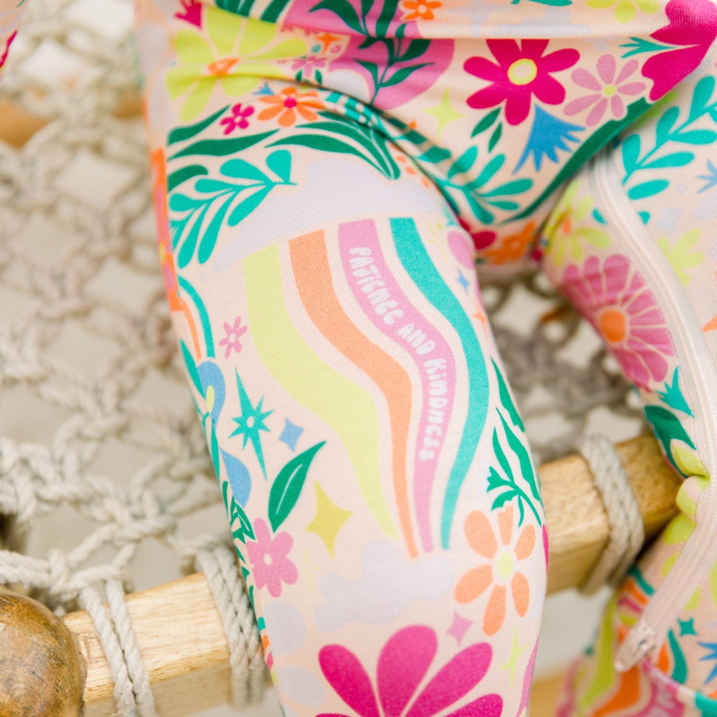 The Second-Skin Footless Romper | Rainbow Daisy Babe - 2T