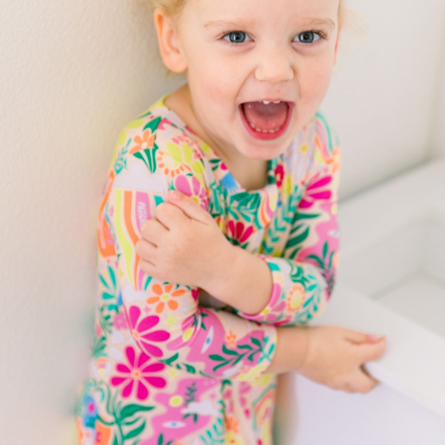 The Second-Skin Footless Romper | Rainbow Daisy Babe - 2T