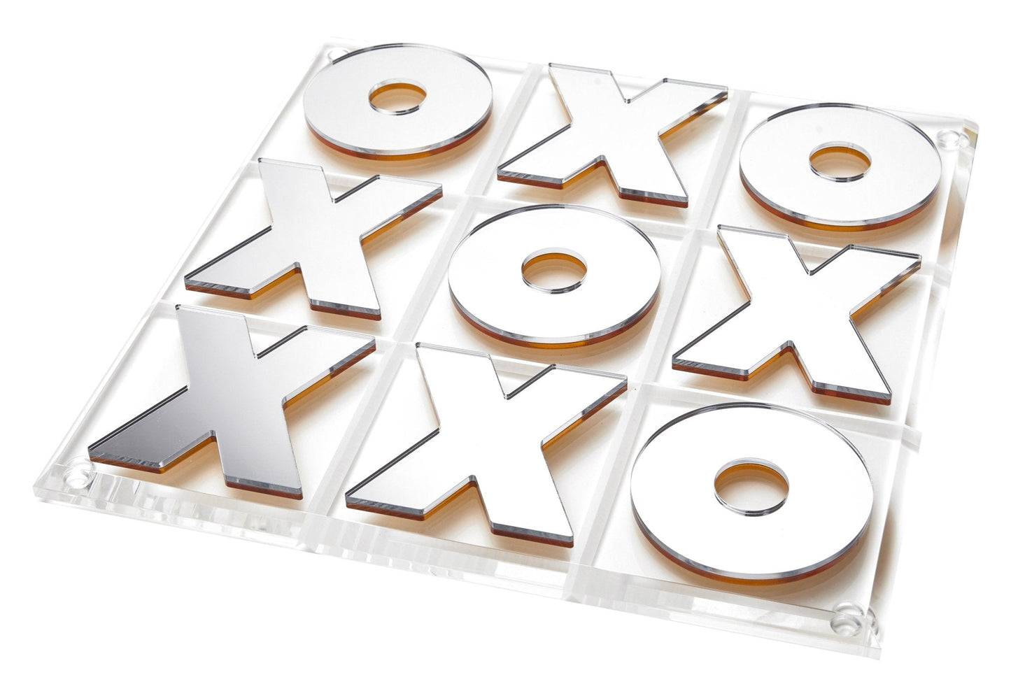Reversible Mirror Gold + Silver Acrylic Tic Tac Toe