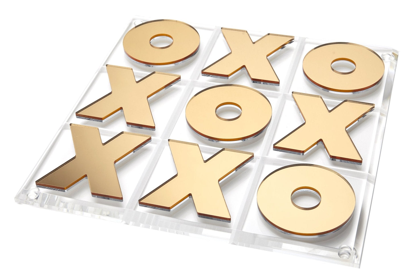 Reversible Mirror Gold + Silver Acrylic Tic Tac Toe