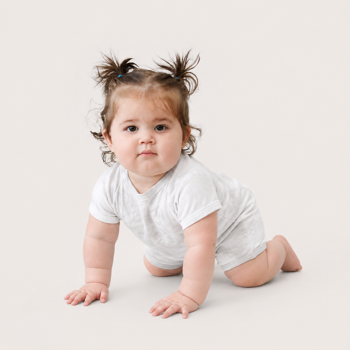 Rib Marble Shortall Onesie