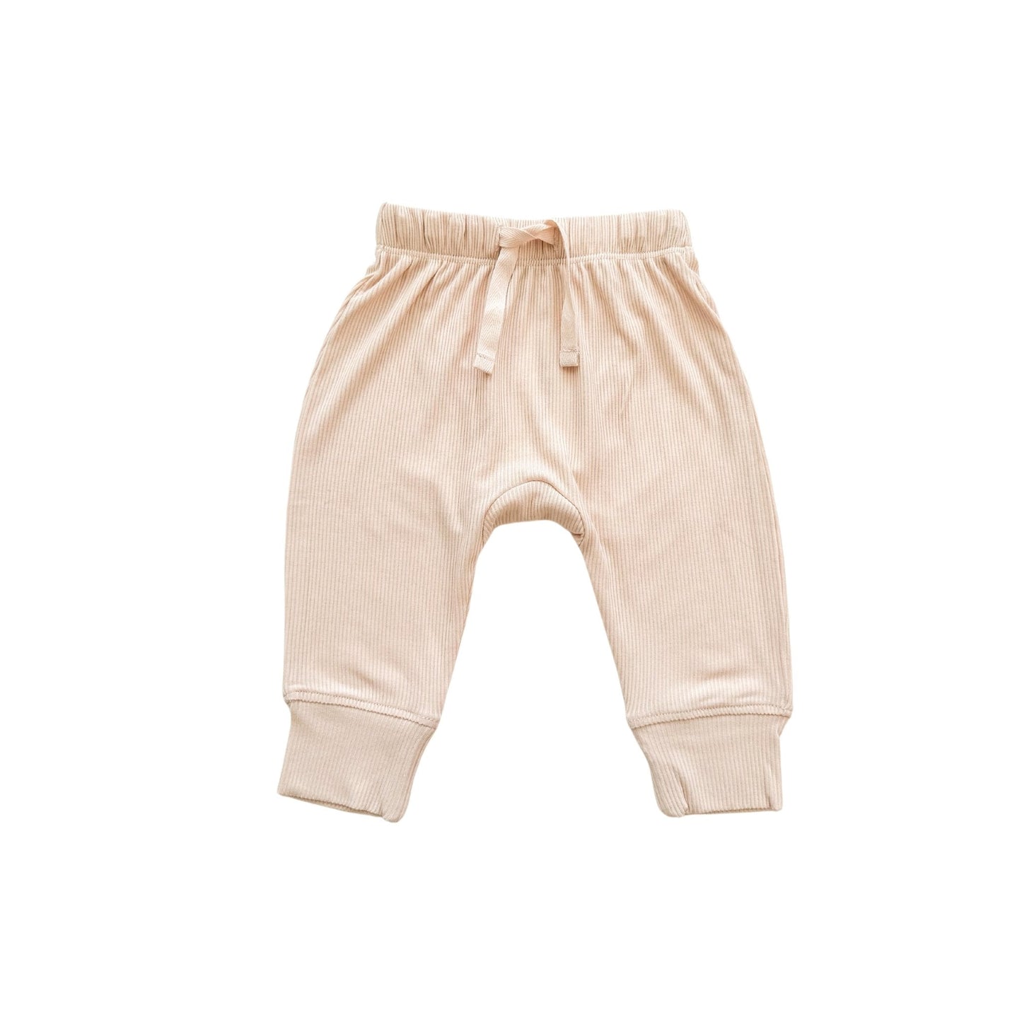 Blush Ribbed Bamboo Baby Jogger Pants