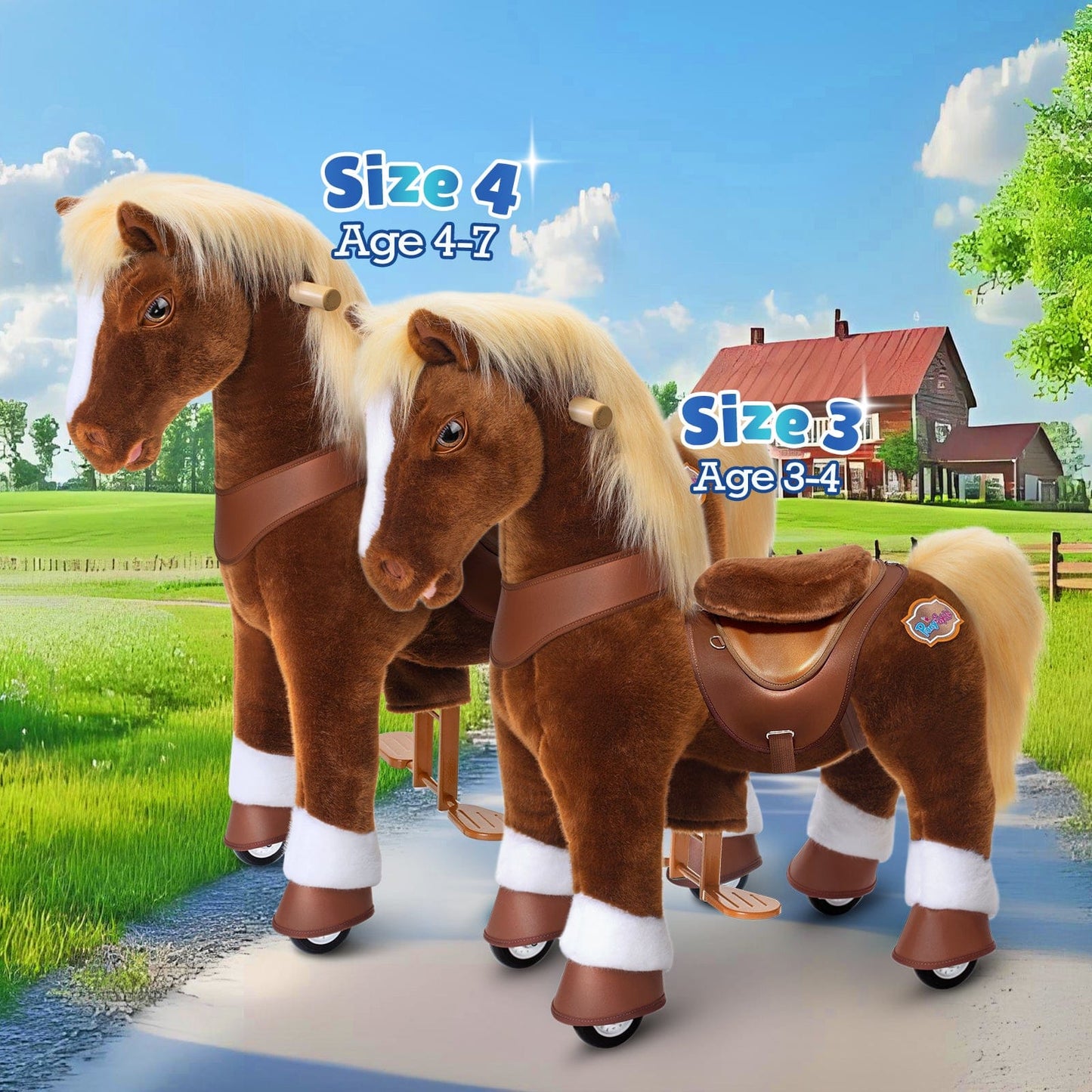 Model Y® Horse Ride-On Toy Age 3–4 – Brown