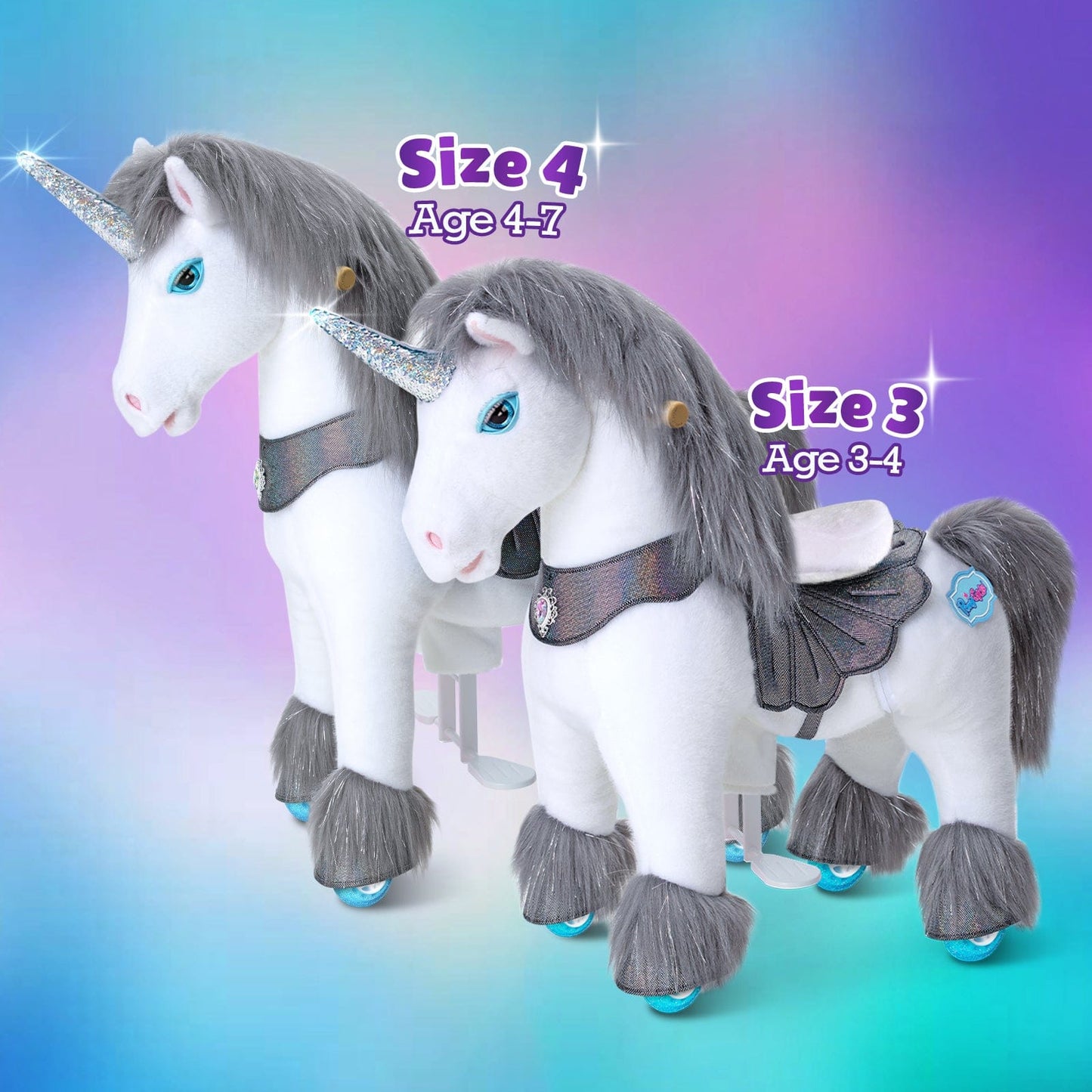Model Y® Unicorn Ride-On Toy Age 3–4 – Grey