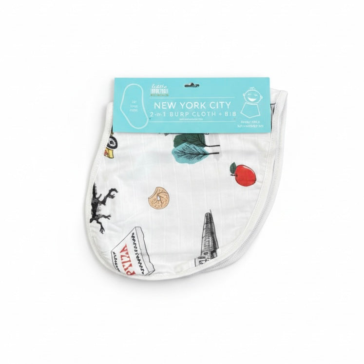 Washington Square Park NYC Newborn Gift Bundle: Swaddle, Bib & Onesie