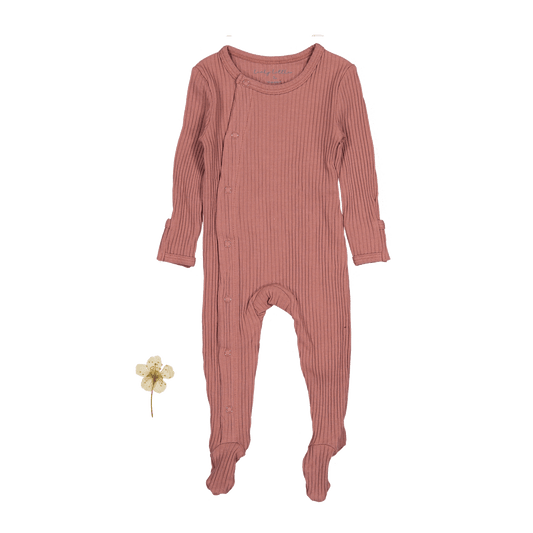 The Snap Romper - Rosewood Ribbed
