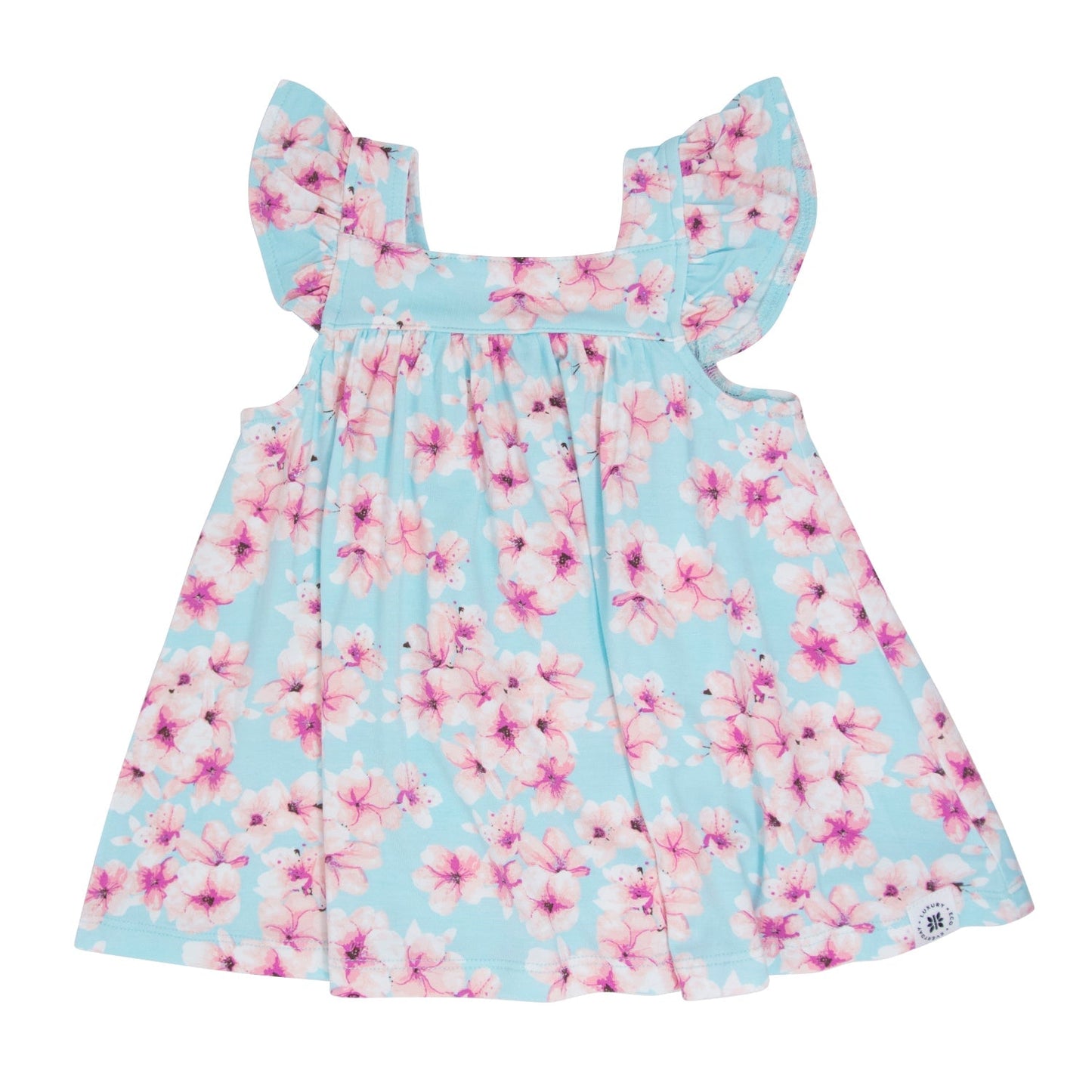 Pretty Pink Floral Ruffle Dress with Bloomer