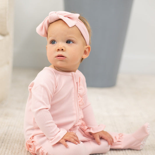 Perfect Pink Ruffle Footie