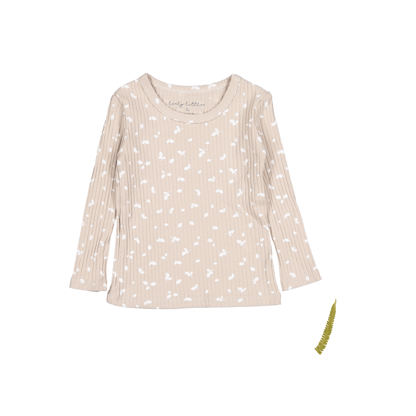 The Printed Long Sleeve Tee - Sand Petal