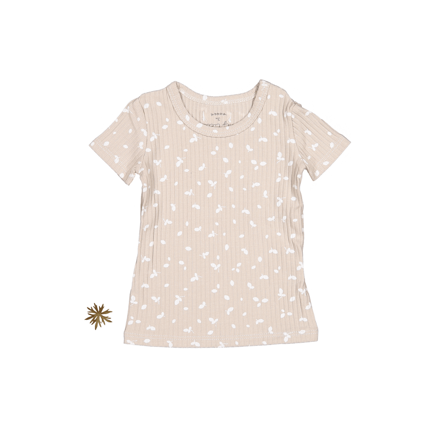 The Printed Short Sleeve Tee - Sand Petal