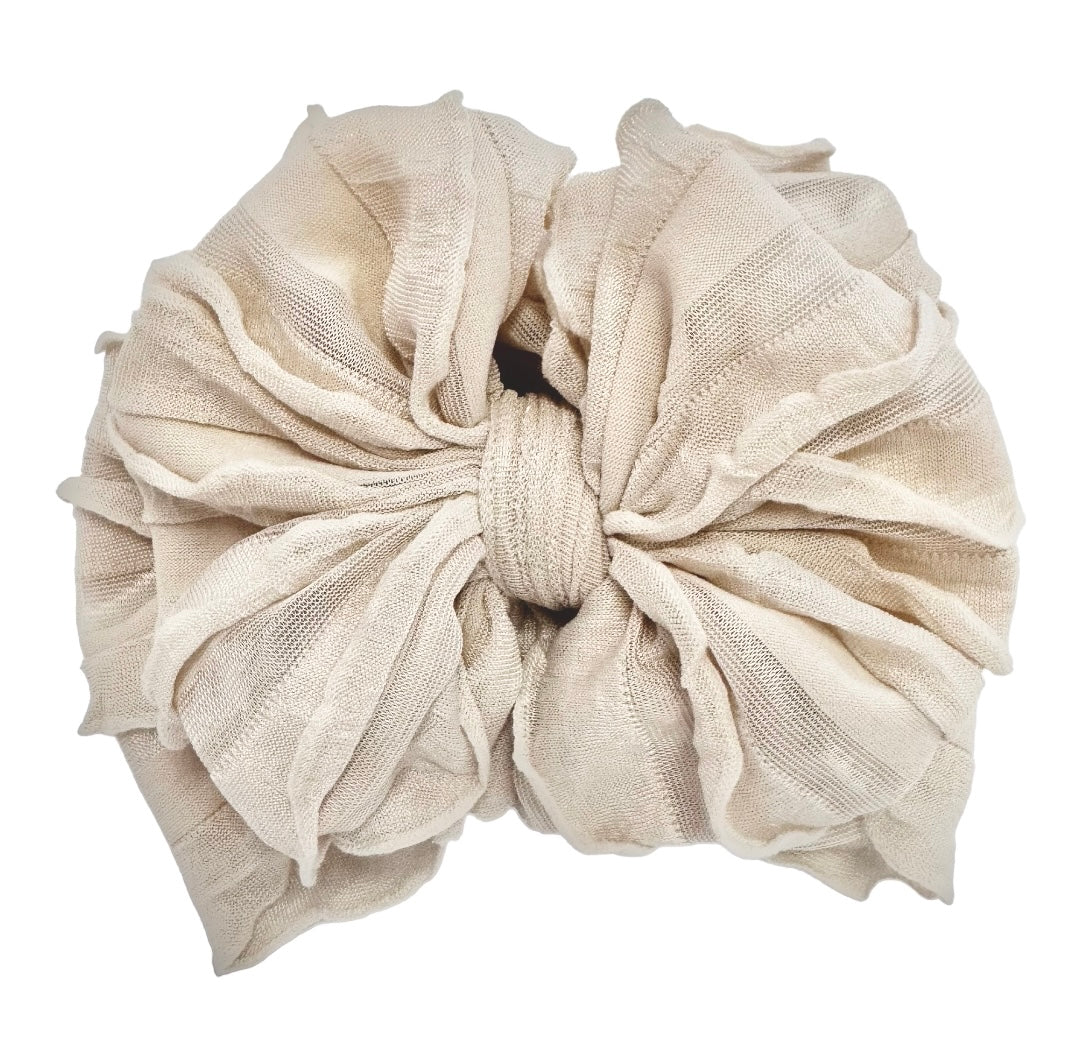Ruffled Headband- Sandy