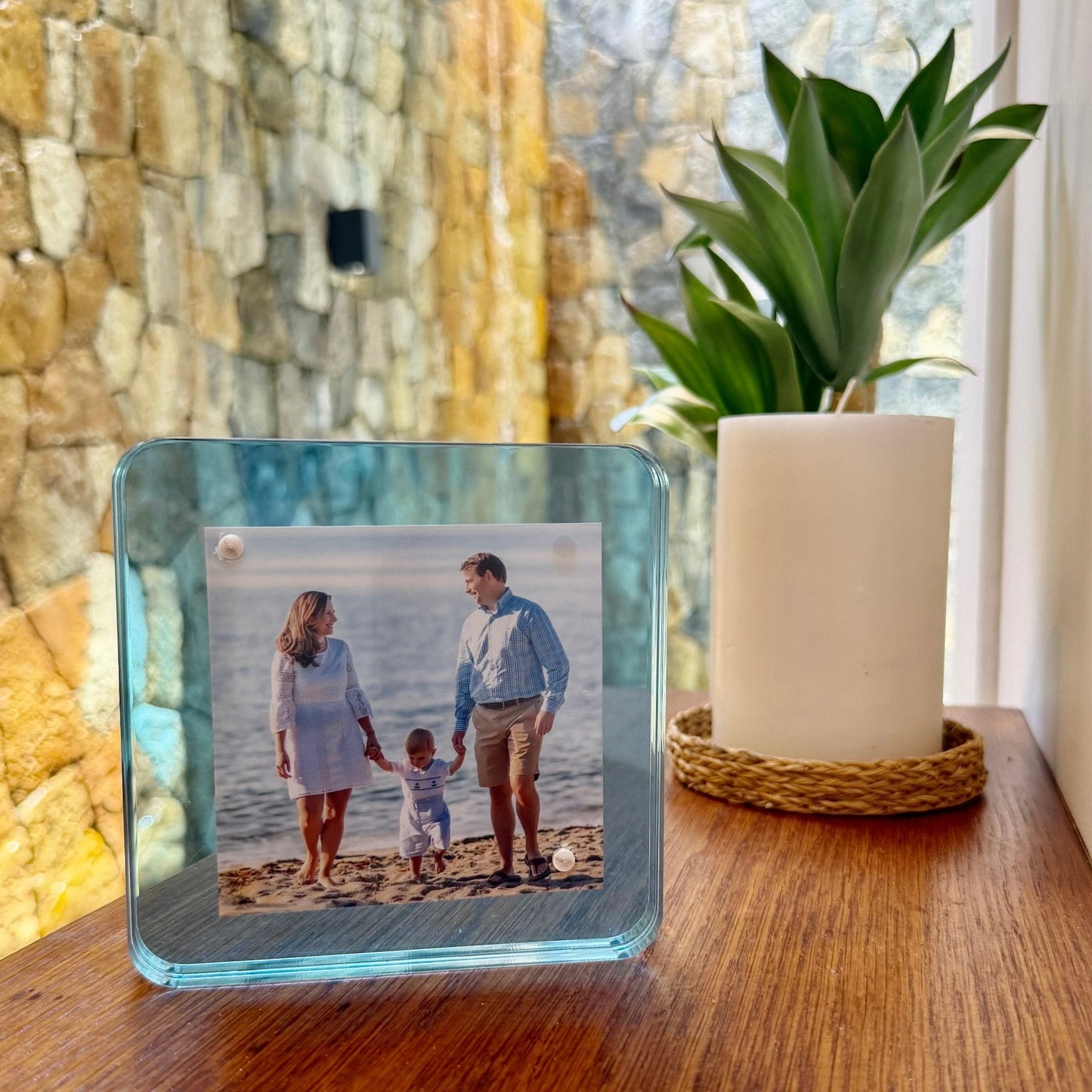 Sapphire Acrylic 4" x 4" Flip Frame