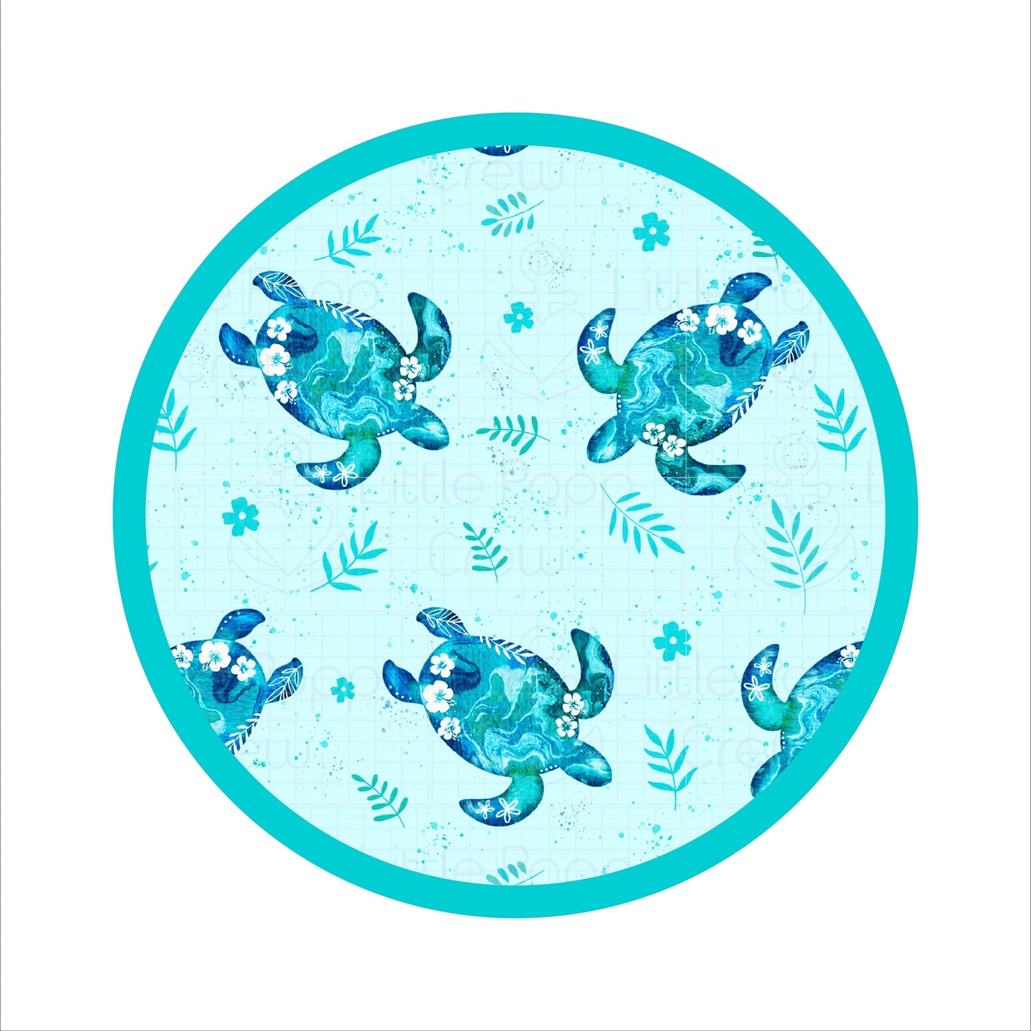 Sea Turtles | Bamboo Small Clip on Bow