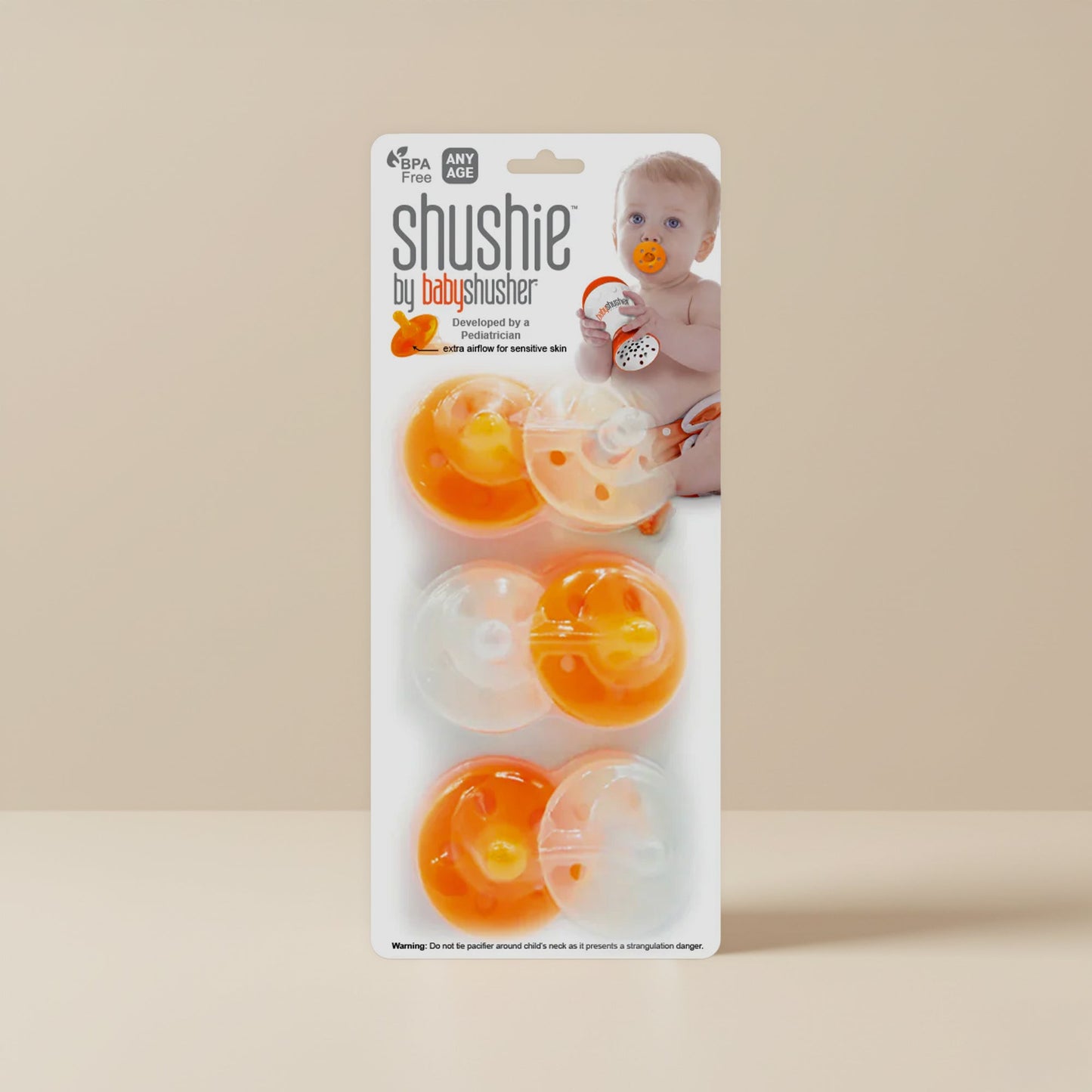 Shushie Silicone Pacifier by Baby Shusher – Hospital-Grade, BPA-Free Pacifiers for Newborns & Babies