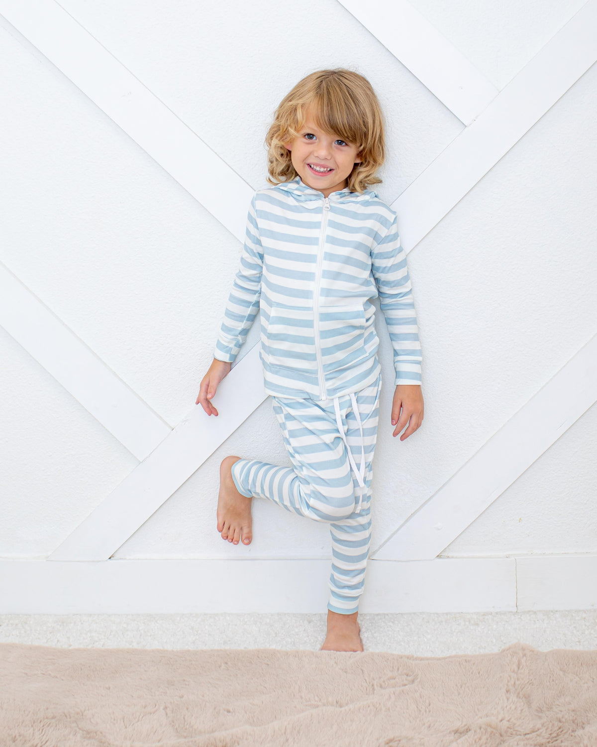 Skye Stripes Zipper Hoodie