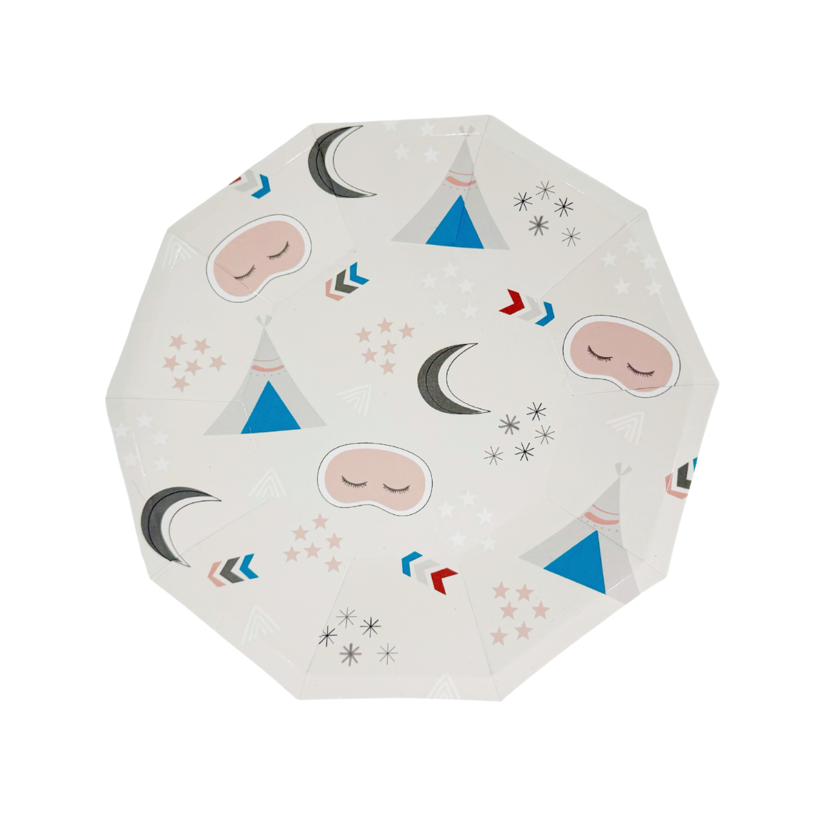 Glamping Sleepover Small Plates 7" (Set of 8) – Slumber Party Supplies