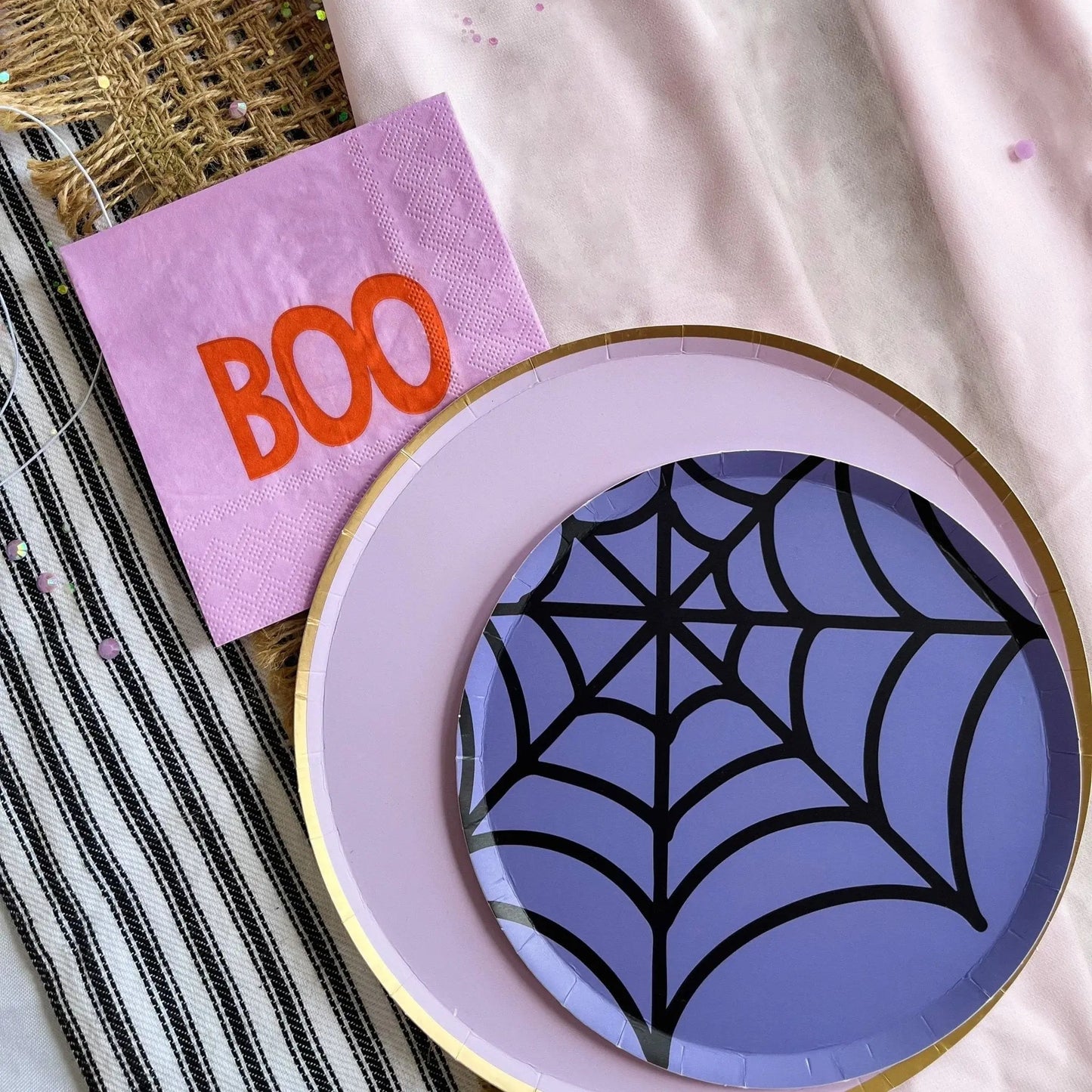 Small Spider Web Dessert Plate (8pcs)