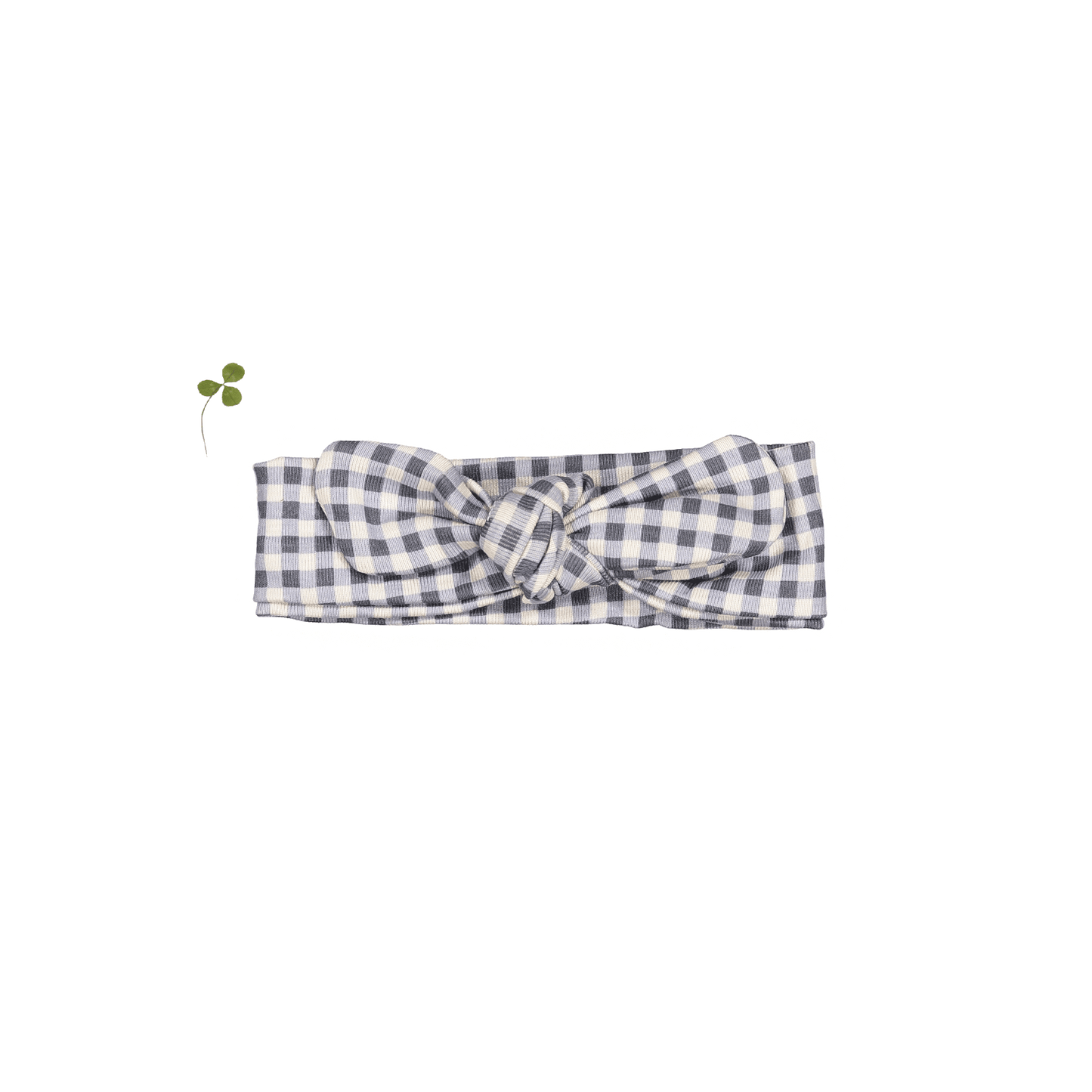 The Printed Headband  - Steel Gingham