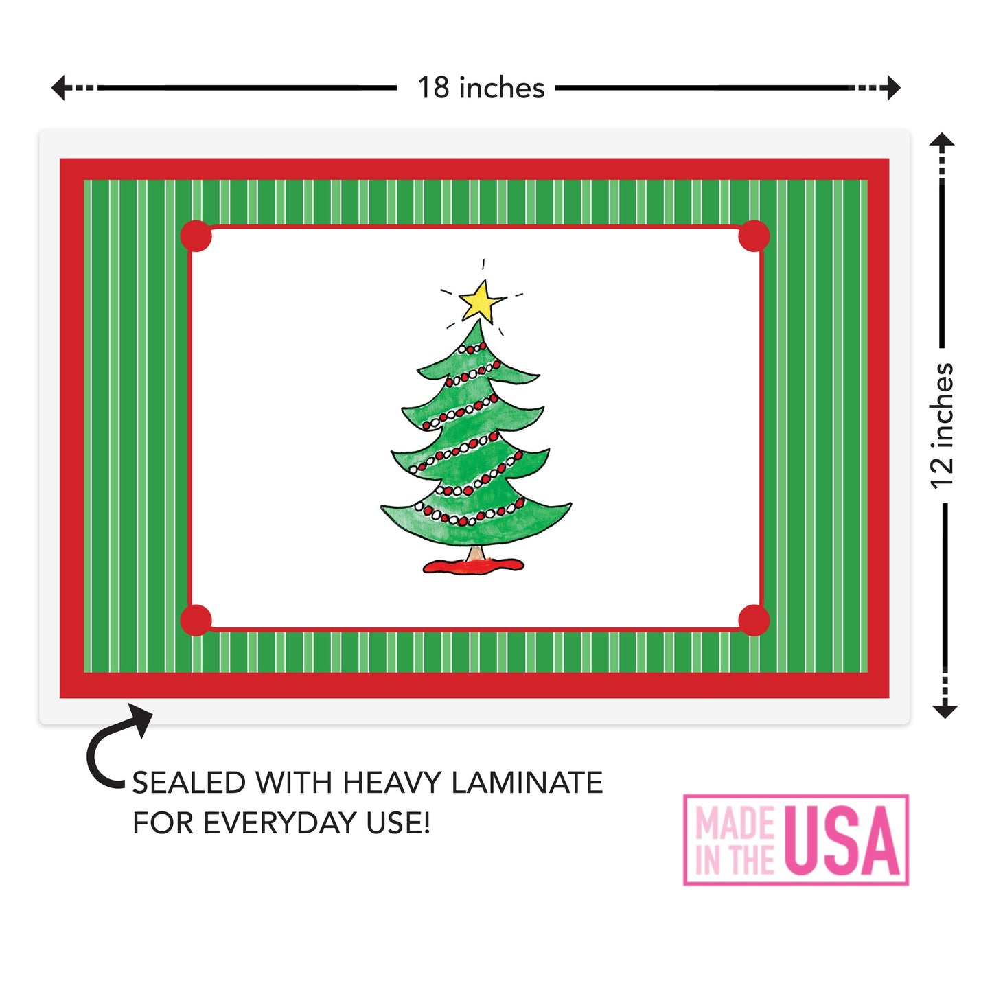 Christmas Tree Kids Placemat