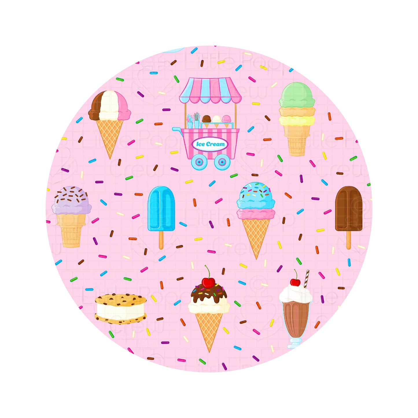 Strawberry Ice Cream | Two-Piece Bamboo Short Sleeve Toddler & Kids Set