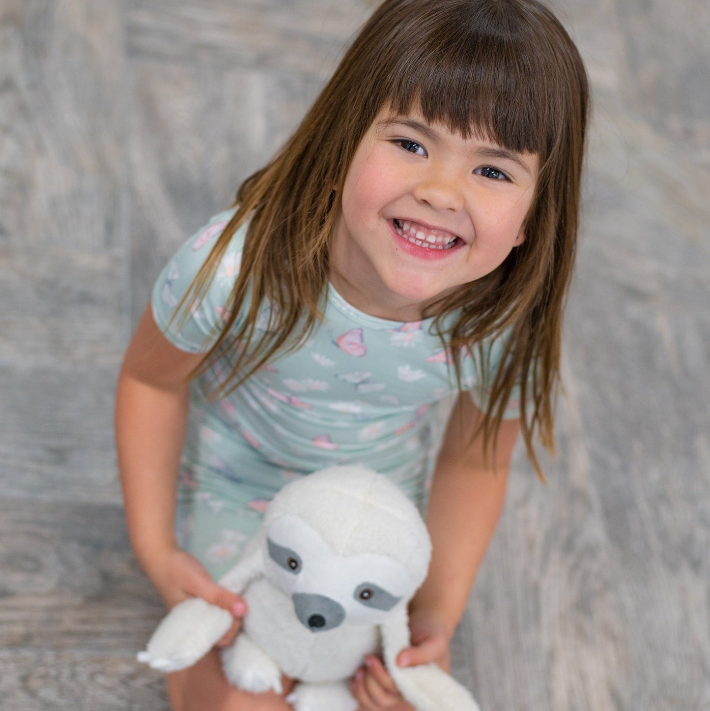 Mint Butterfly Daisy Bamboo Summer Pajama Set