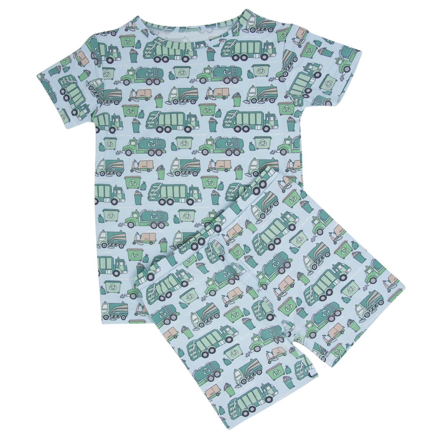 Garbage Trucks Recycle Summer Pajama Set