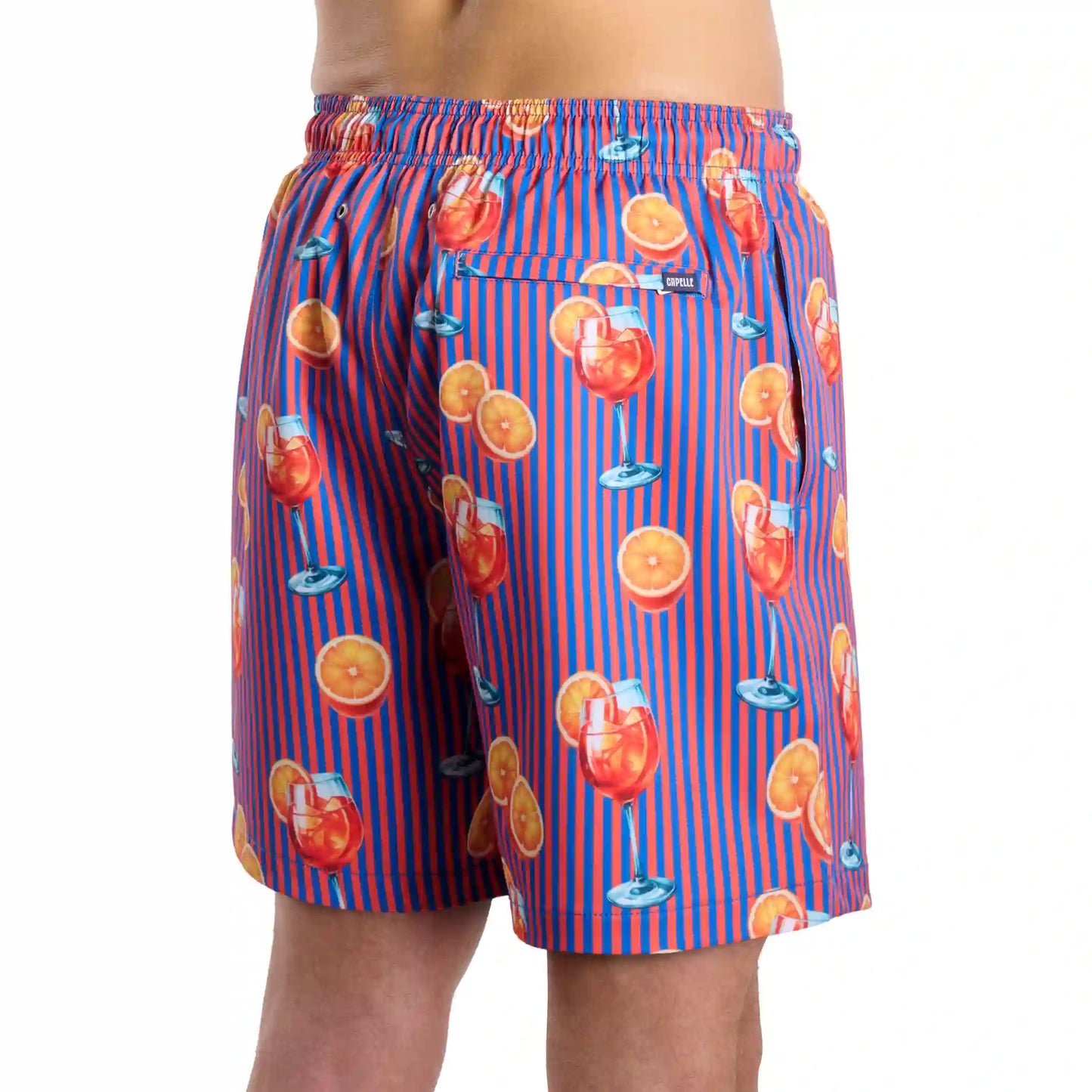 Men’s Premium Compression-Lined Hybrid Shorts – Sunset Spritz - Ocean and Heat
