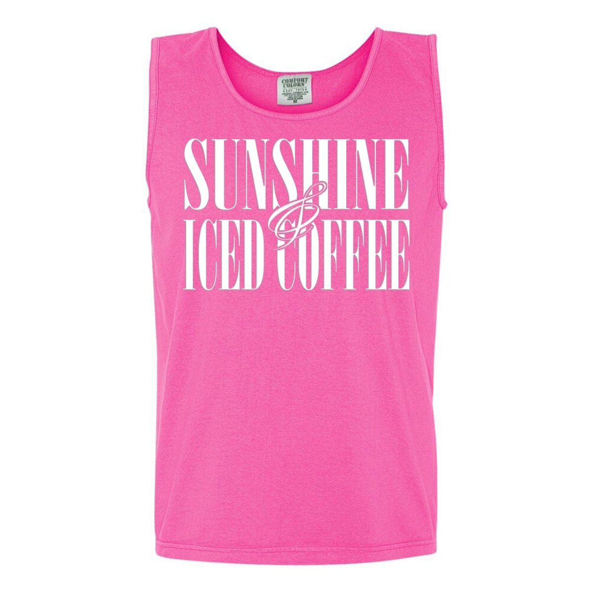 'Sunshine & Iced Coffee' PUFF Tank Top