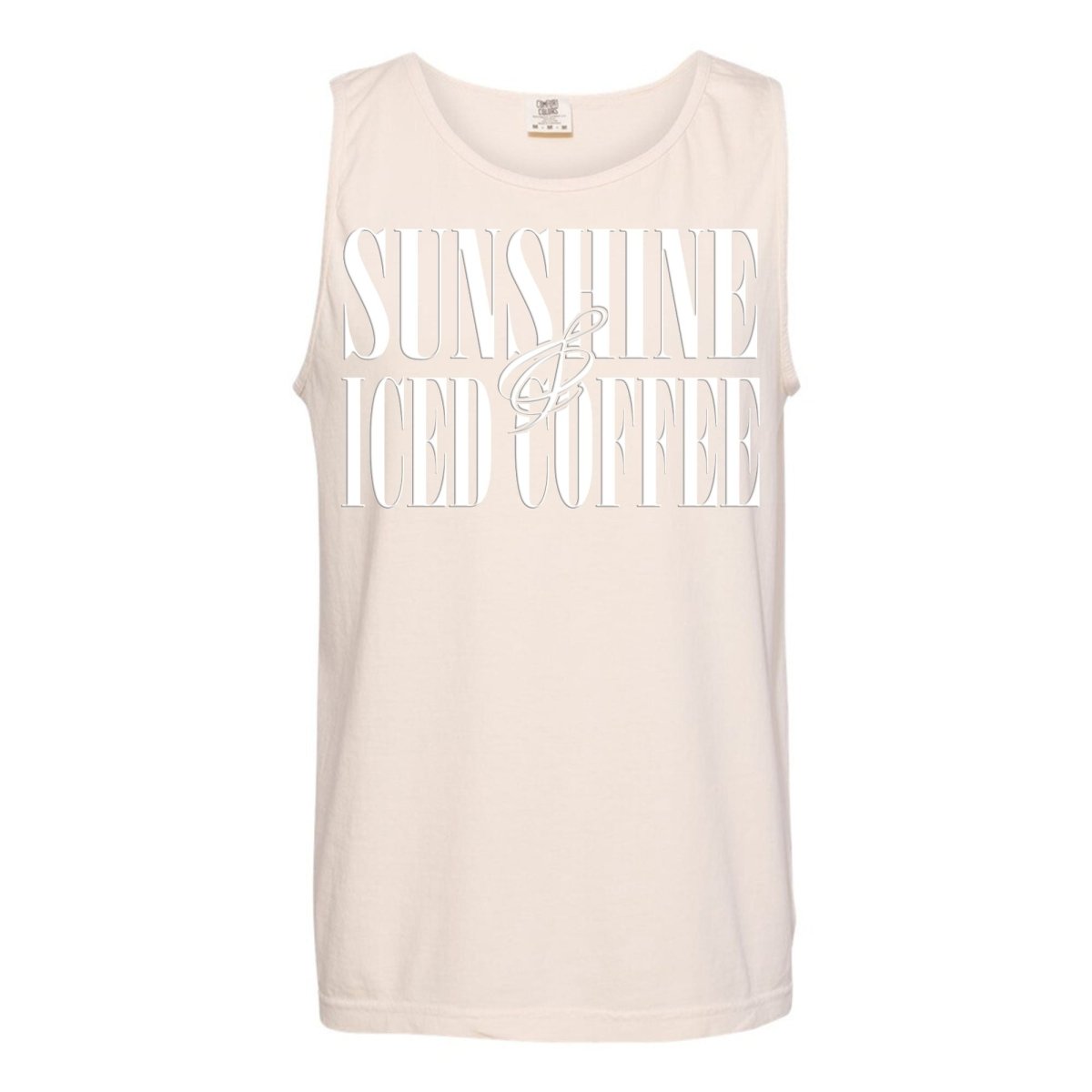 'Sunshine & Iced Coffee' PUFF Tank Top
