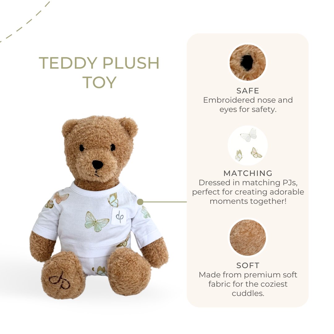 Teddy Plush Toy: Butterflies