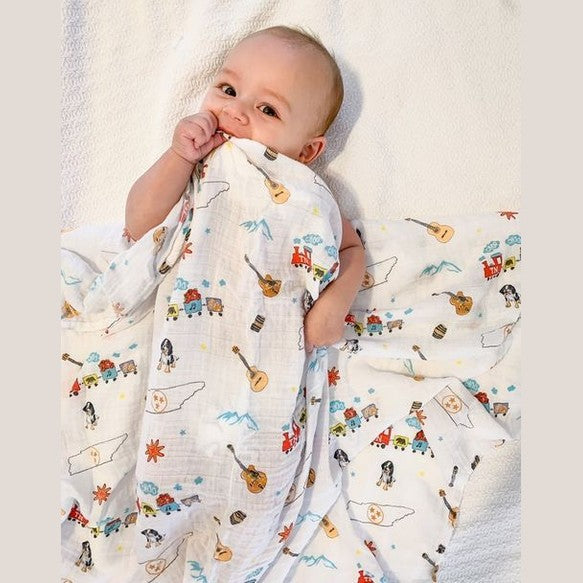 Tennessee Flag Baby Gift Bundle Extra Large Bamboo Cotton