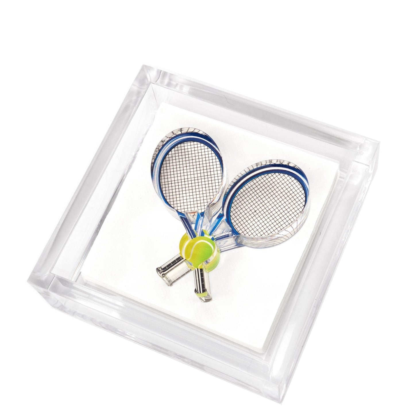 Tennis Racquets Acrylic Cocktail Napkin Holder