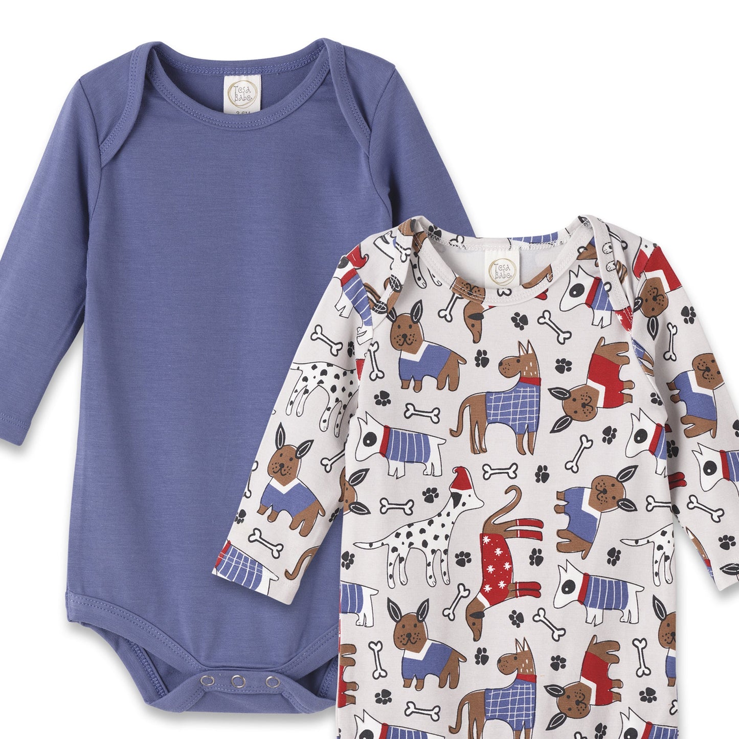 Pawsome Pals Set Of 2 Bodysuits 0-3M