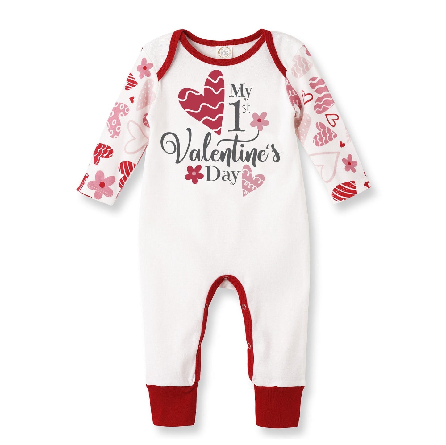 Baby's "My 1st Valentine's Day" Bamboo Romper