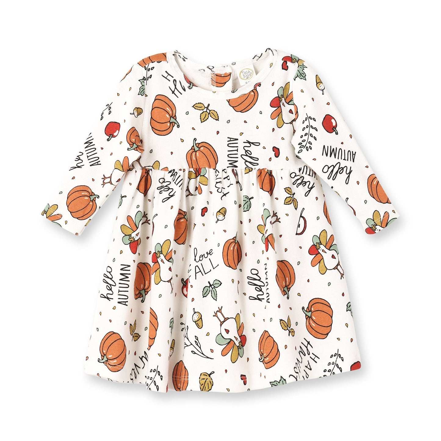 Baby Girl Thanksgiving Dress – Soft Cotton Fall Outfit