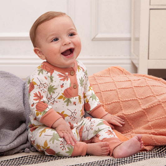 Baby Boy's Fall Harvest Bamboo Romper
