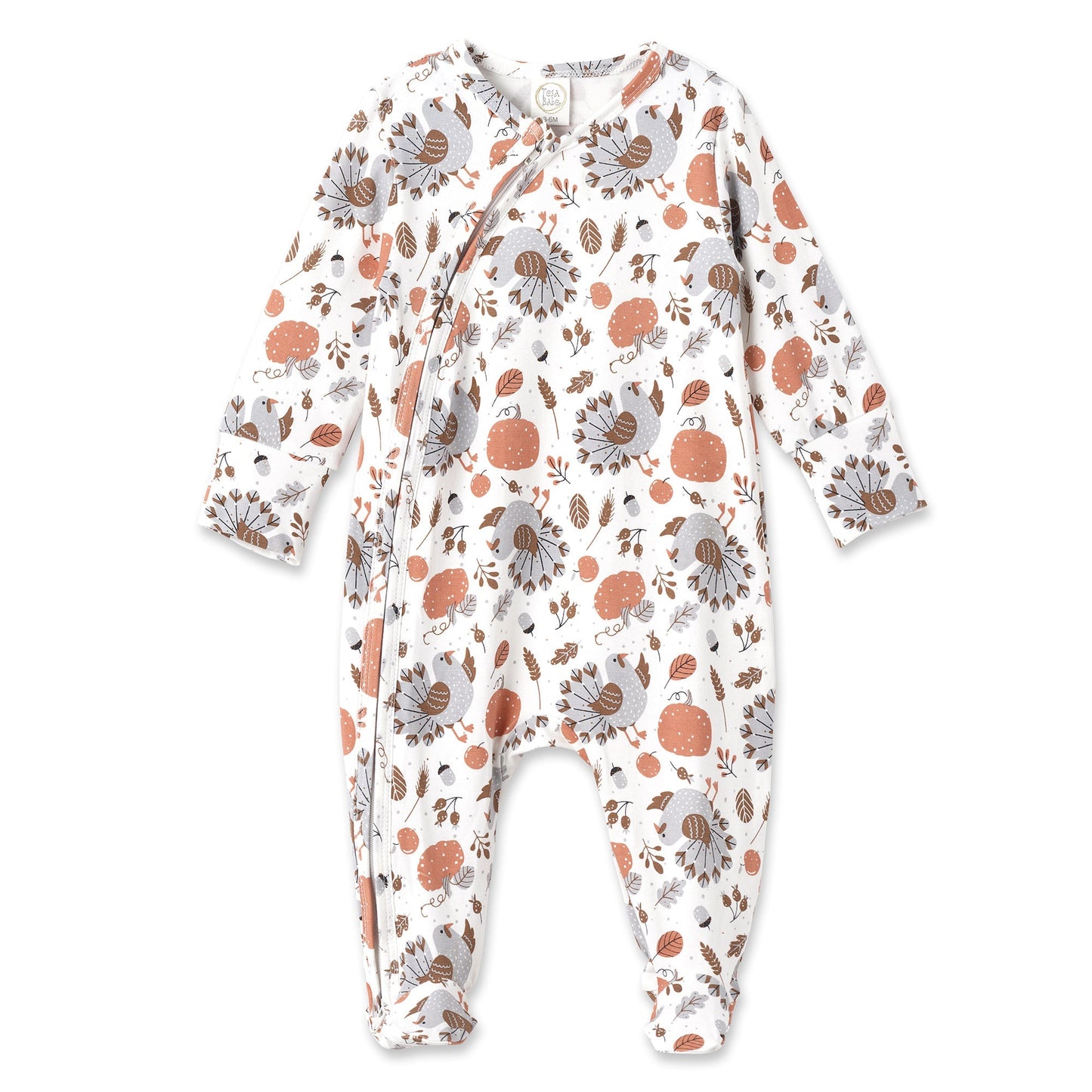 Thanksgiving Harvest Bamboo Zipper Romper