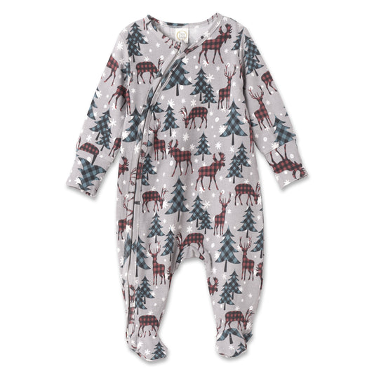 Nordic Pines Bamboo Zipper Romper