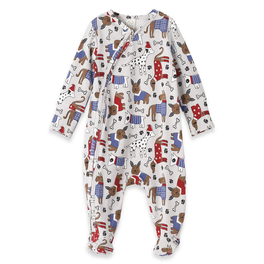 Pawsome Pals Bamboo Zipper Romper - Newborn