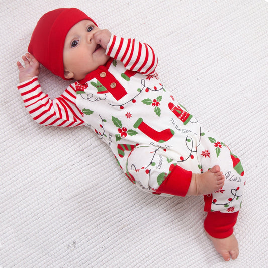 Baby's 'Tis The Season Bamboo Romper
